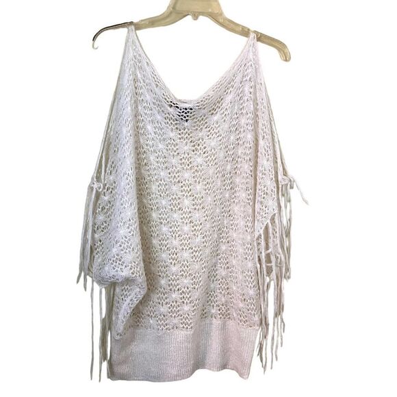 Vintage Arden B Crochet Cold Shoulder Top Size Large - Picture 1 of 10
